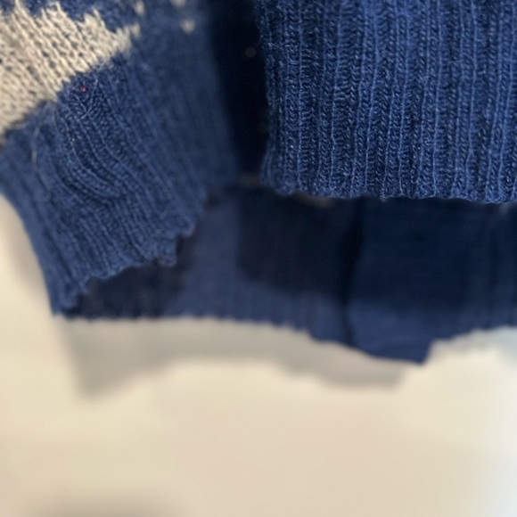 Vintage Alafoos Small Blue Icelandic Wool Button Closure Pocketed Cardigan Vest. - Picture 15 of 16